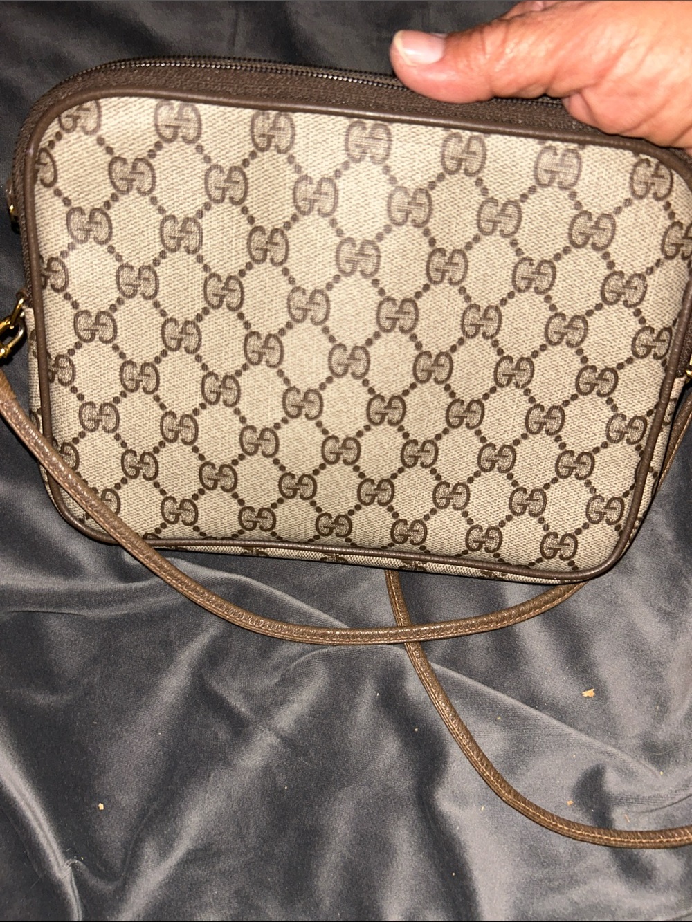 Gucci Beige and Brown GG Supreme Crossbody Bag - Picture 7 of 8